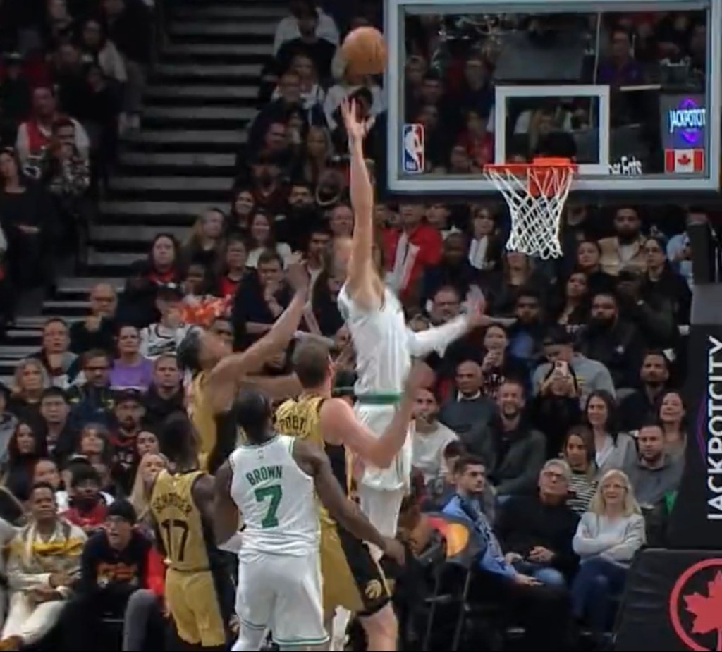 Jaylen Brown slips on Raptors IST court, exits&nbsp;game