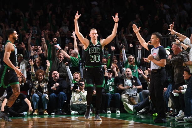 Sam Hauser struggles, hits biggest shot for&nbsp;Celtics